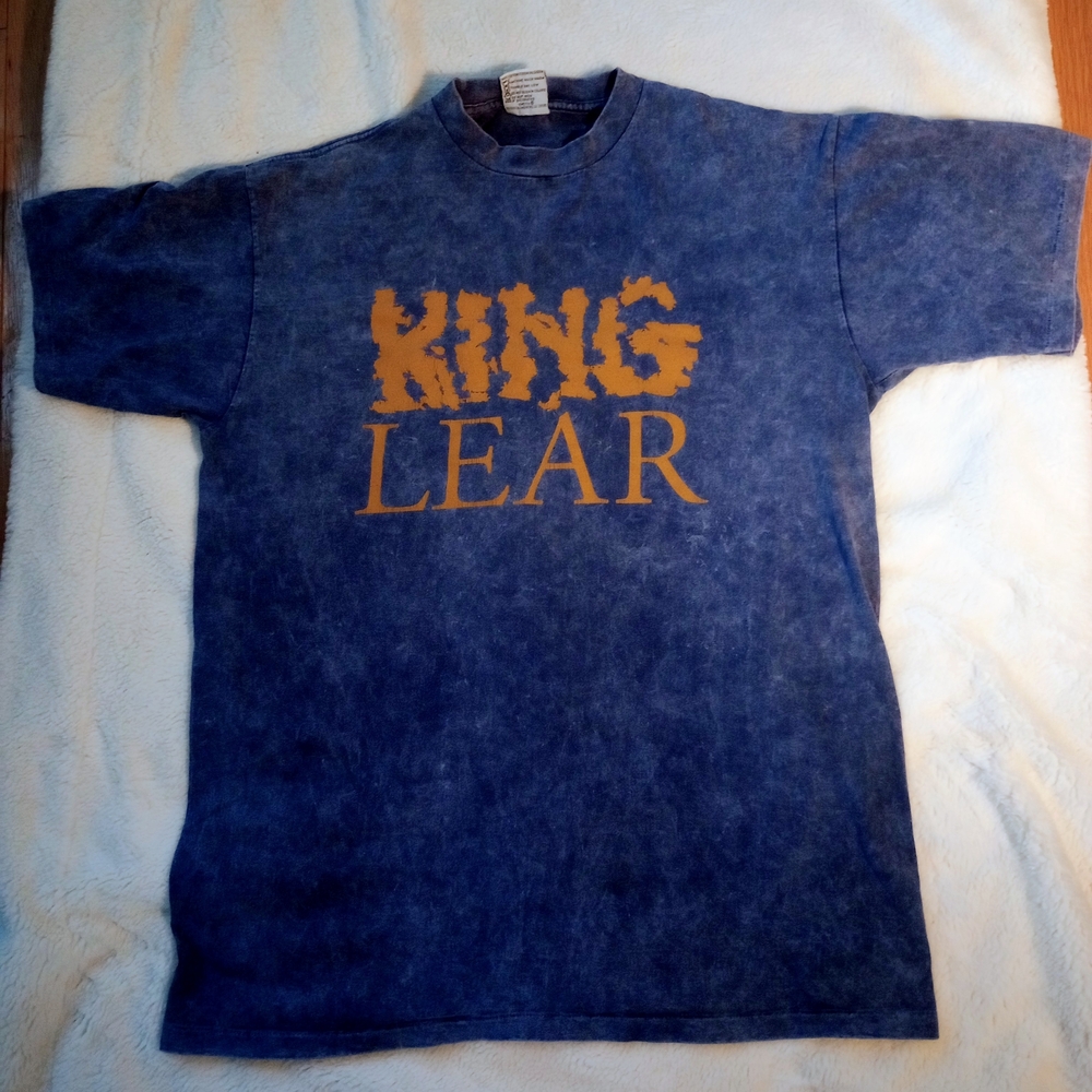 Vintage Oneita Men's L King Lear Shakespeare T-shirt Classic Theater Tee